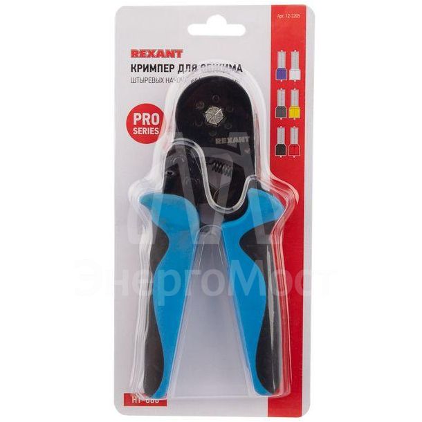 Кримпер для обжима штырьевых након. 0.08-6.0кв.мм (HT-866; HSC8 6-6) Rexant 12-3205