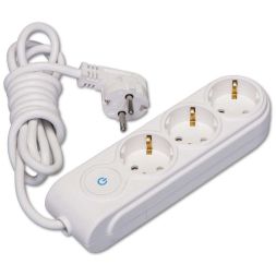 Удлинитель 3х5м с заземл. 16А IP20 ПВС 3х1.5 с выкл. защ. шторки Makel N3310064