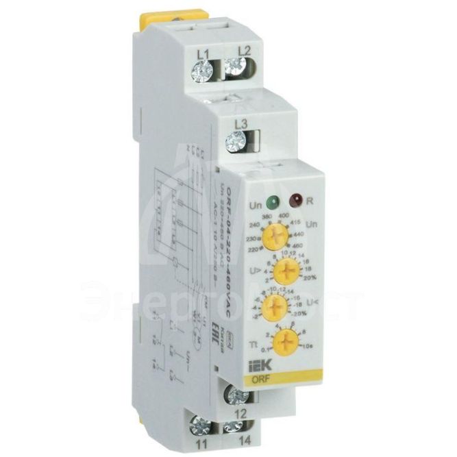 Реле фаз ORF 04 3ф 220-460В AC IEK ORF-04-220-460VAC