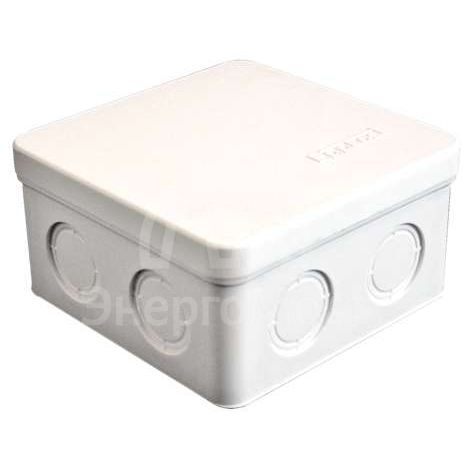 Коробка распределительная ОП 105х105х56мм IP54 7 выходов без гермовводов крышка защелкивающаяся бел. Epplast 105031