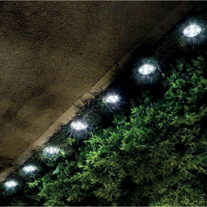 Светильник светодиодный Взлетные Огни IP65 6500К холод. бел. с солнечн. панелью и аккумулятором монтаж в грунт Lamper 602-246