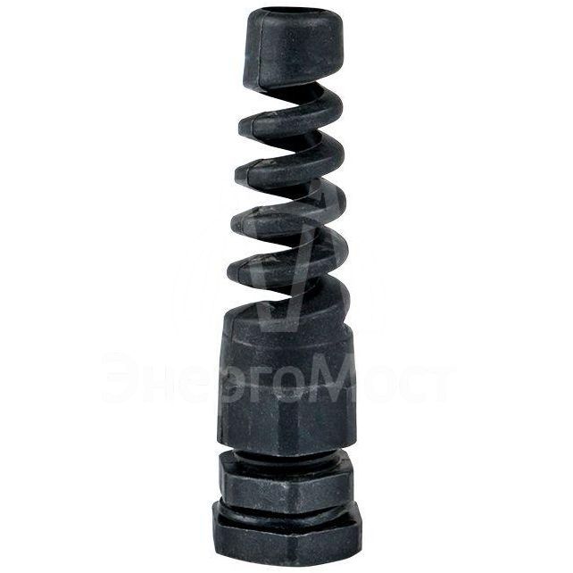 Сальник PG9 IP54 с гибким отводом d отверстия 15мм d проводника 4-8мм EKF plc-pg-9-g