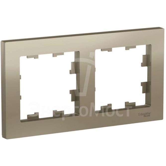 Рамка 2-м AtlasDesign универс. шампань SchE ATN000502