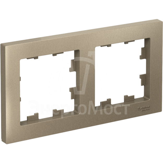 Рамка 2-м AtlasDesign универс. шампань SchE ATN000502