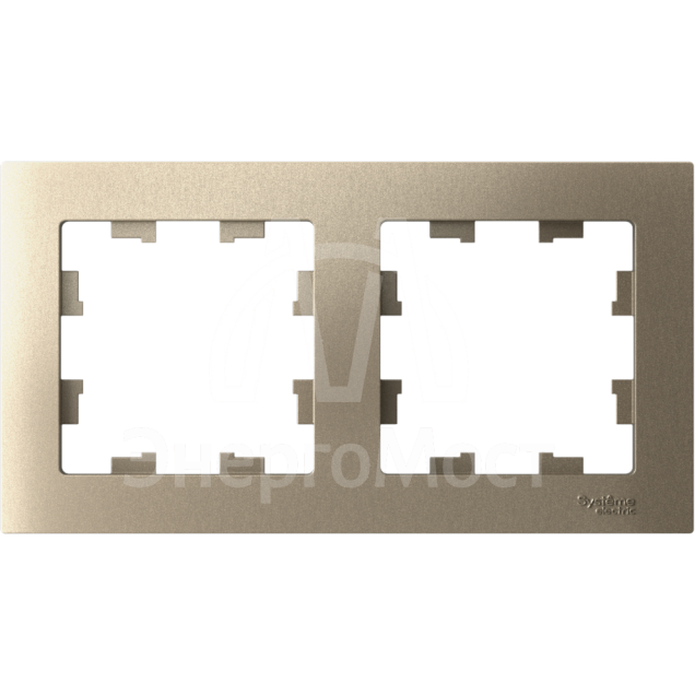 Рамка 2-м AtlasDesign универс. шампань SchE ATN000502