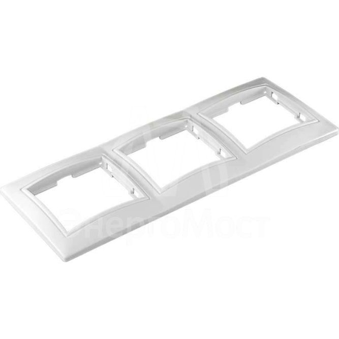 Рамка 3-м СП Севиль горизонт. бел. UNIVersal С0045