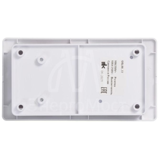 Блок комбинированный GLOSSA розетка + выкл. 2-кл. бел. SchE GSL000172