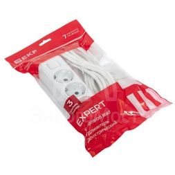 Удлинитель 3х5м с заземл. 16А IP20 Эксперт 3.0кВт с выкл. ПВС 3х1 PROxima EKF UBA16-310-3-05i