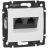 Механизм розетки информ. 2-м СП Valena RJ45 + RJ45 CAT.5E UTP с захватами бел. Leg 774231