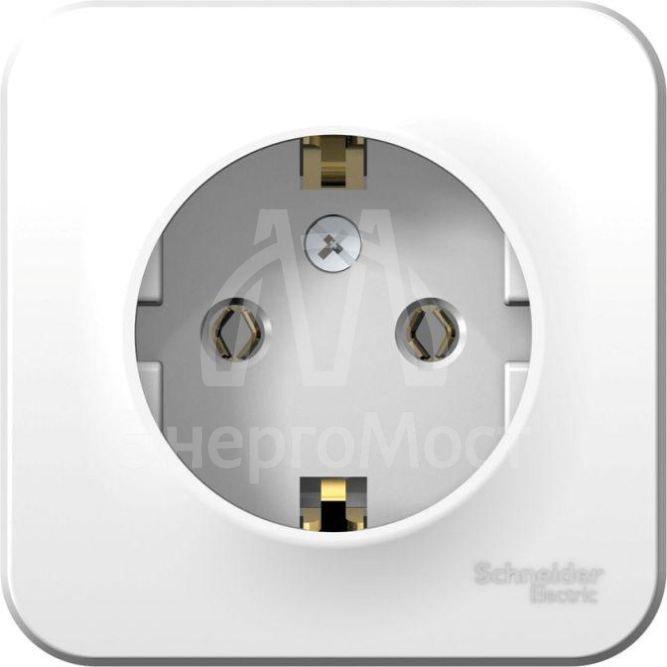 Розетка 1-м ОП BLANCA 16А 250В без шторок с заземл. изол. пласт. бел. SchE BLNRA010111