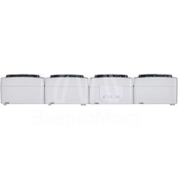 Розетка 4-м ОП Гермес Plus РСб24-3-ГПБд с защ. крышкой с заземл. IP54 IEK ERMP42-K03-16-54-EC