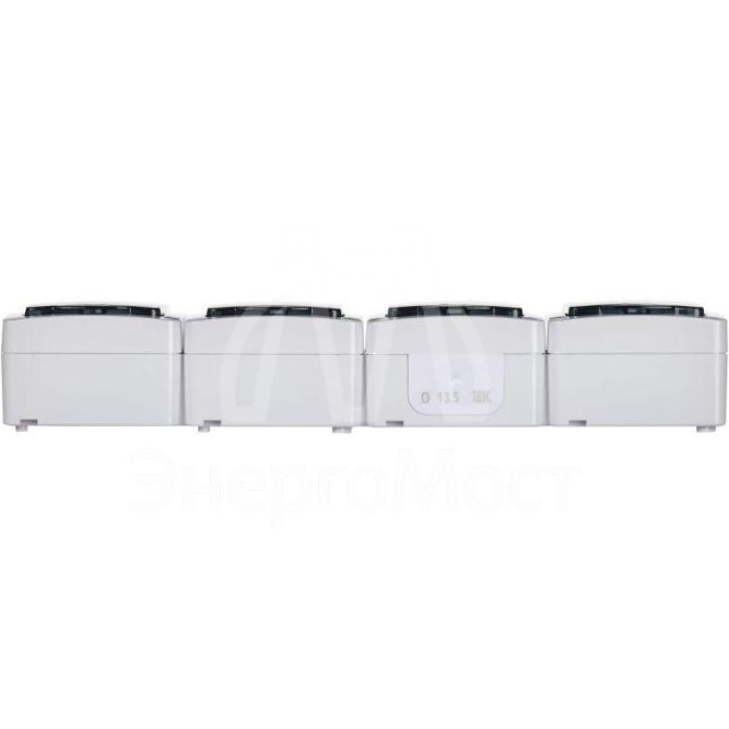 Розетка 4-м ОП Гермес Plus РСб24-3-ГПБд с защ. крышкой с заземл. IP54 IEK ERMP42-K03-16-54-EC