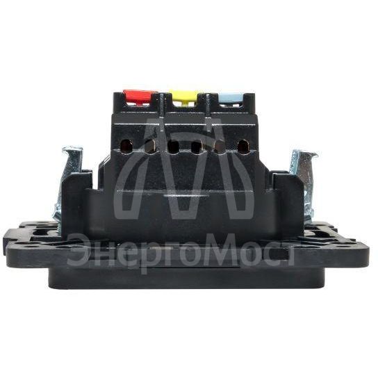 Механизм розетки 1-м СП Стокгольм 16А IP20 с заземл. защ. шторки черн. PROxima EKF EZR16-028-10