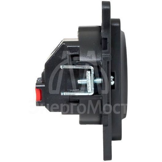 Механизм розетки 1-м СП Стокгольм 16А IP20 с заземл. защ. шторки черн. PROxima EKF EZR16-028-10