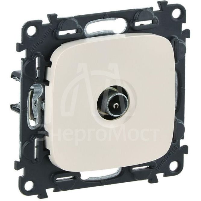 Механизм розетки TV с топологией &amp;quot;звезда&amp;quot; Valena Allure 1 выход 0-2400МГц с лиц. панелью сл. кость Leg 753851