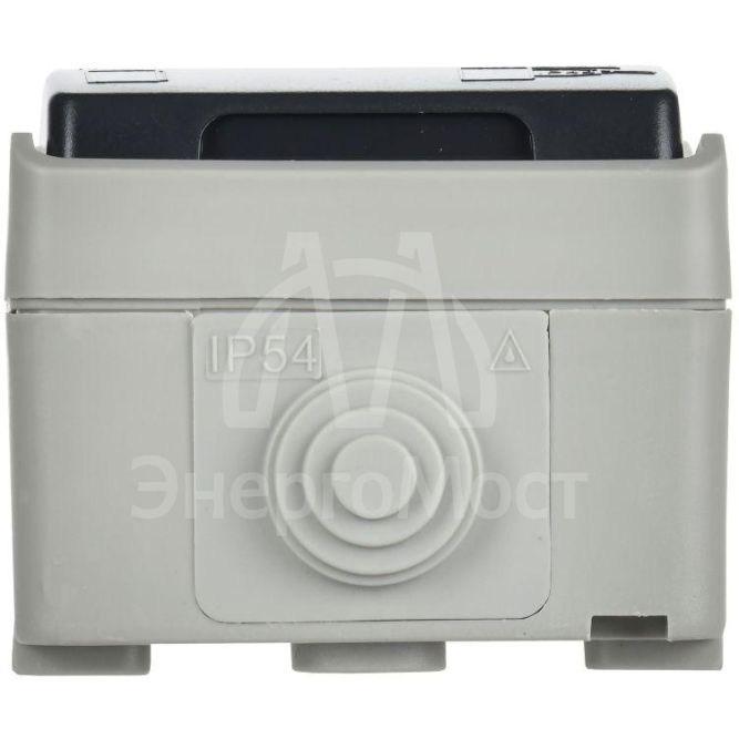 Розетка 1-м ОП Форс РСб20-3-ФСр с защ. крышкой с заземл. IP54 IEK ERS12-K03-16-54-DC