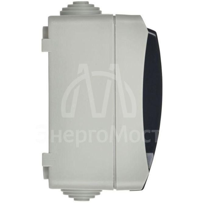 Розетка 1-м ОП Форс РСб20-3-ФСр с защ. крышкой с заземл. IP54 IEK ERS12-K03-16-54-DC