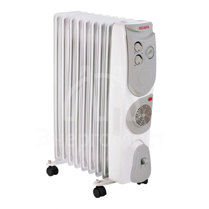 Масляный радиатор РЕСАНТА ОМ-9НВ с вентилятором