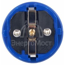 Вилка прямая ОМЕГА ВБп3-1-0м IP44 каучук син. IEK PKR01-016-2-K07