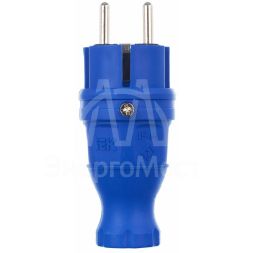 Вилка прямая ОМЕГА ВБп3-1-0м IP44 каучук син. IEK PKR01-016-2-K07