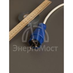 Вилка прямая ОМЕГА ВБп3-1-0м IP44 каучук син. IEK PKR01-016-2-K07