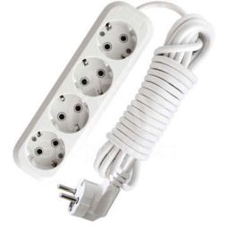 Удлинитель 4х3м с заземл. 13А IP20 Е-304 АБС-пл. ПВС 3х1 UNIVersal 9631981