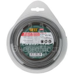 Леска для садовых триммеров армированная алюм. &amp;quot;Круглая&amp;quot; 2.0ммх15м FIT 78032