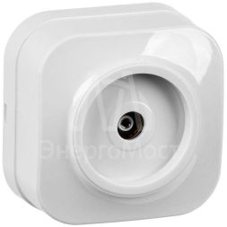 Розетка телевизионная TV 1-м ОП Glory РТВ20-ХБ бел. IEK EAH10-K01