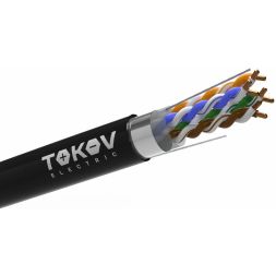 Кабель витая пара F/UTP 4х2х24AWG(0.52мм) кат.5E PE outdoor Fluke tested 305м (м) PRO TOKOV ELECTRIC TKP-C05-F42-5E-RU-OD