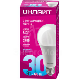 Лампа светодиодная 61 972 OLL-A70-30-230-6.5K-E27 30Вт ОНЛАЙТ 61972