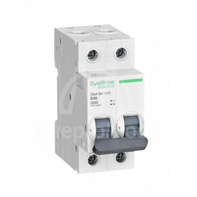 Выключатель автоматический модульный 2п B 50А 4.5кА City9 Set 230В SE C9F14250