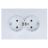Розетка 2-мест. с/з СП ZIMA IP20 16А ПБТ безвинт. зажим бел. LEZARD 704-0200-127BQC