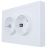 Розетка 2-мест. с/з СП ZIMA IP20 16А ПБТ безвинт. зажим бел. LEZARD 704-0200-127BQC