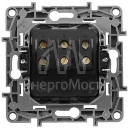 Механизм выключателя 3-кл. СП Etika Plus 10А IP20 250В 10AX винт. зажимы алюм. Leg 672413