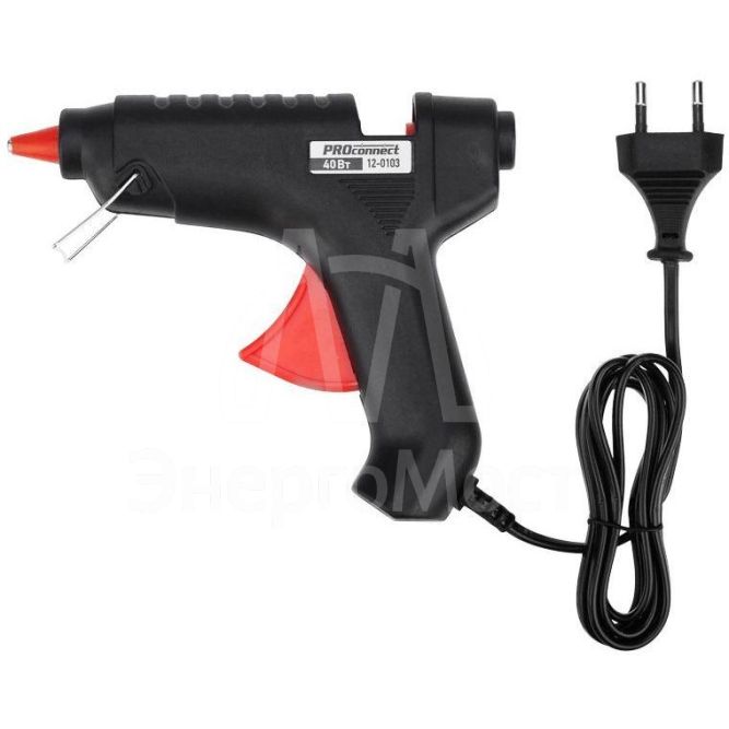 Пистолет клеевой 40Вт большой (блист.) PROCONNECT 12-0103