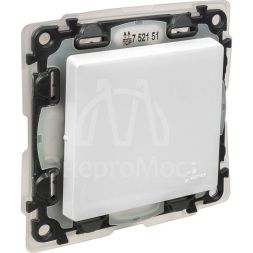 Механизм выключателя 1-кл. СП Valena Life 10А IP44 250В 10AX с лиц. панелью безвинт. зажимы бел. Leg 752151