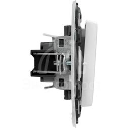 Механизм выключателя 1-кл. СП Valena Life 10А IP44 250В 10AX с лиц. панелью безвинт. зажимы бел. Leg 752151