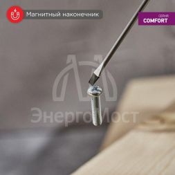 Отвертка шлицевая SL 4х100мм двухкомпонентная рукоятка Rexant 12-6424