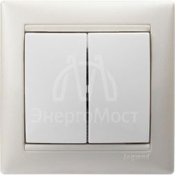 Механизм выключателя 2-кл. СП Valena 10А IP31 250В бел. Leg 774405