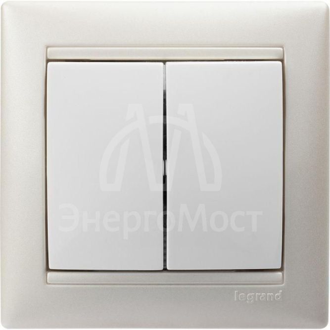 Механизм выключателя 2-кл. СП Valena 10А IP31 250В бел. Leg 774405