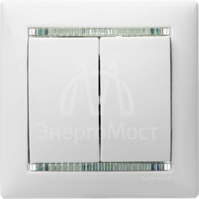 Механизм выключателя 2-кл. СП Valena 10А IP31 250В бел. Leg 774405