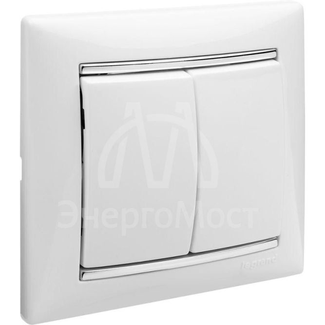 Механизм выключателя 2-кл. СП Valena 10А IP31 250В бел. Leg 774405