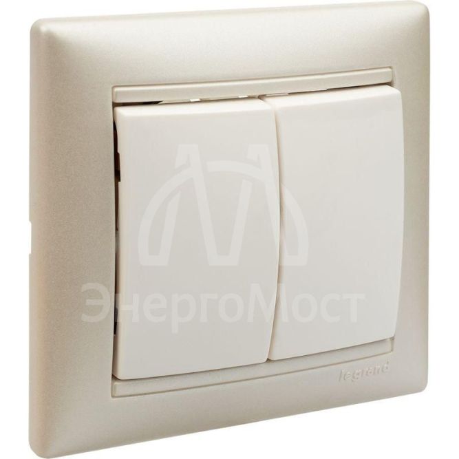 Механизм выключателя 2-кл. СП Valena 10А IP31 250В бел. Leg 774405