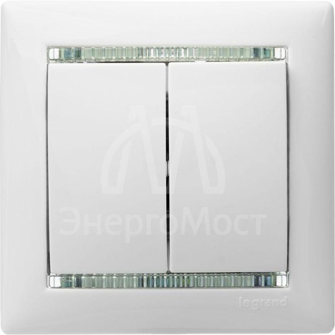 Механизм выключателя 2-кл. СП Valena 10А IP31 250В бел. Leg 774405