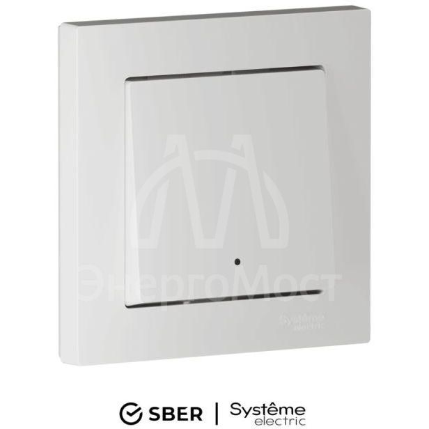 Выключатель 1-кл. AtlasDesign Smart 10А (сх. 1) L+N с подсветкой Zigbee механизм бел. SE ATN000113Z