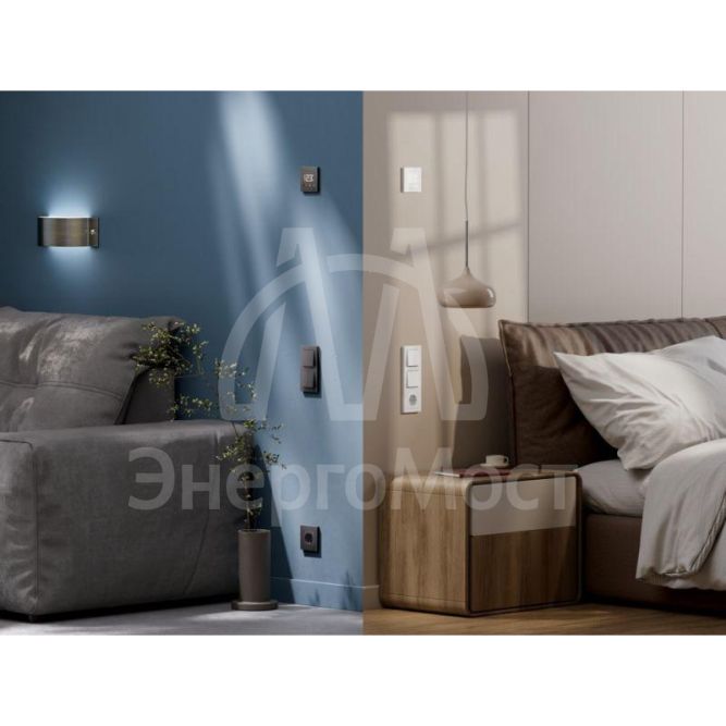 Выключатель 1-кл. AtlasDesign Smart 10А (сх. 1) L+N с подсветкой Zigbee механизм бел. SE ATN000113Z