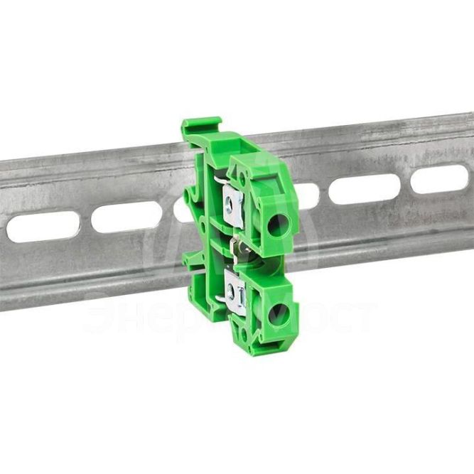 Колодка клеммная JXB-2.5/35 (25а) зел. EKF plc-jxb-2.5/35gn
