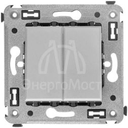 Кнопка двухклавишная СП &amp;quot;Avanti&amp;quot; &amp;quot;Закаленная сталь&amp;quot; DKC 4404154