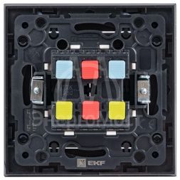 Переключатель проходной 2-кл. Стокгольм 10А механизм черн. PROxima EKF EZV10-027-10