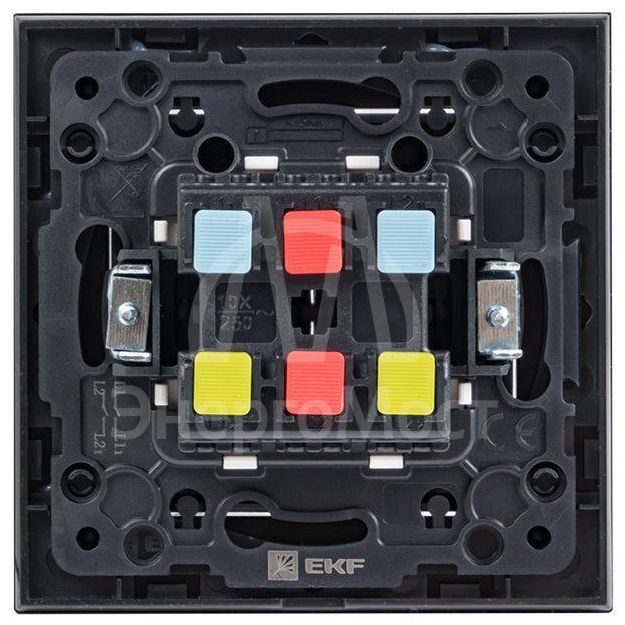 Переключатель проходной 2-кл. Стокгольм 10А механизм черн. PROxima EKF EZV10-027-10